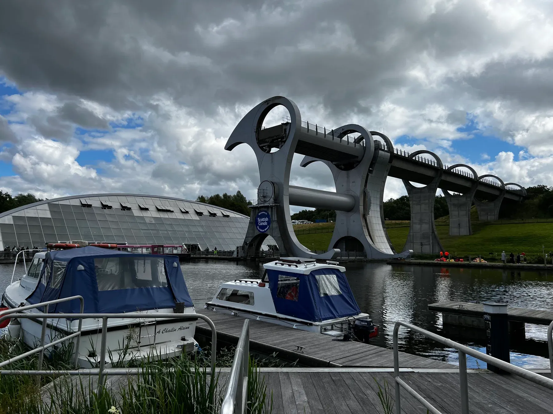 The Falkirk Wheel in central Scotland.